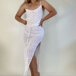 Lacy backless Pilyq strapless summer beach dress